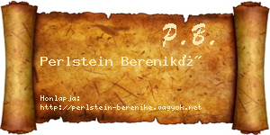 Perlstein Bereniké névjegykártya